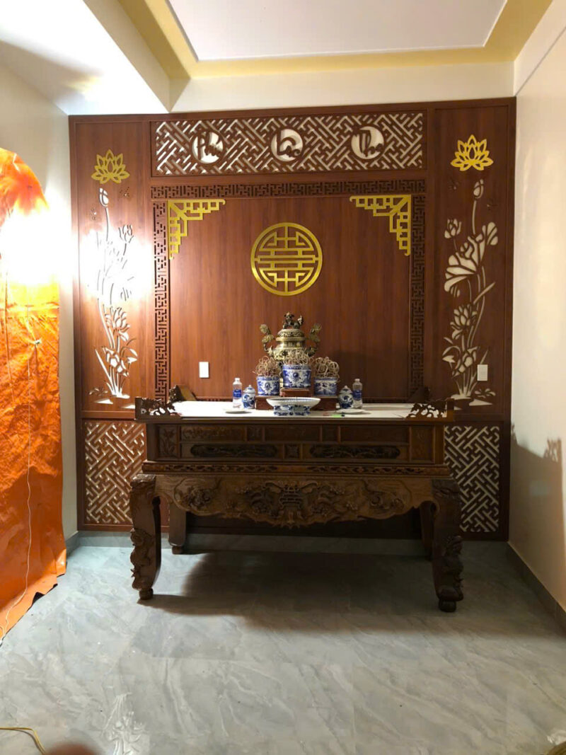 Vách cnc bàn thờ
