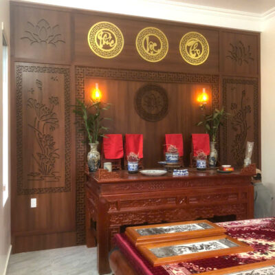 Vách cnc bàn thờ